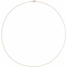 Load image into Gallery viewer, 10K Rose 1 mm Adjustable Solid Cable 16-18&quot;  Chain
