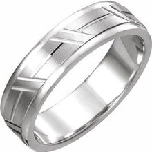Load image into Gallery viewer, Sterling Silver 6 mm Grooved Band Size 7
