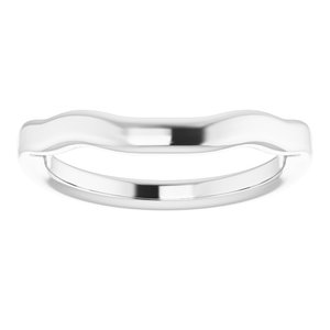 Sterling Silver Band for 8 mm Asscher Ring