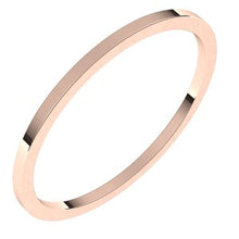 Load image into Gallery viewer, 14K Rose 1 mm Flat Band Size 10
