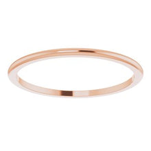 Load image into Gallery viewer, 14K Rose 1 mm Half Round Band Size 9.5
