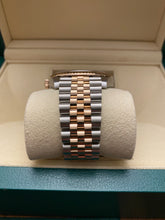 Load image into Gallery viewer, Rolex Oyster Perpetual Datejust 41 in Everose Rolesor features a chocolate dial and a Jubilee bracelet. Model# 126331, 2018 PRE-OWNED LUXURY WATCH