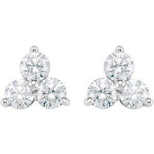 Load image into Gallery viewer, Three-Stone Cluster Earrings
