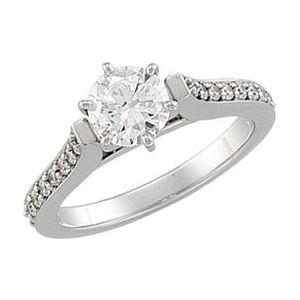 Accented Engagement Ring or Shank