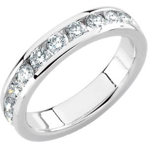 Platinum 7/8 CTW Diamond Anniversary Band