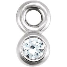 Charger l&#39;image dans la galerie, 14K White .03 CTW Diamond Micro Bezel Dangle
