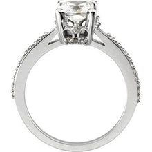 Load image into Gallery viewer, 14K White 5x5 mm Square 9/10 CTW Diamond Engagement Ring
