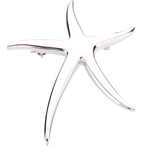 Sterling Silver Starfish Brooch / Pendant