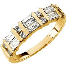 Charger l&#39;image dans la galerie, Bande d&#39;anniversaire en diamant jaune 14K 3/4 CTW
