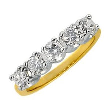 Charger l&#39;image dans la galerie, Jonc anniversaire en diamant 14K jaune 1 CTW
