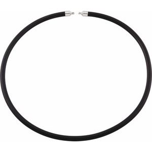 5 mm Black Rubber Necklace for Pearl Swaps