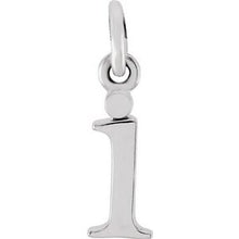 Load image into Gallery viewer, 14K White Lowercase Initial I Pendant
