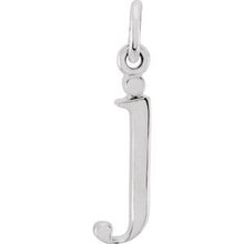 Load image into Gallery viewer, 14K White Lowercase Initial J Pendant
