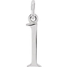 Load image into Gallery viewer, 14K White Lowercase Initial L Pendant
