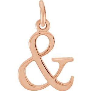 14K Rose Ampersand Pendant