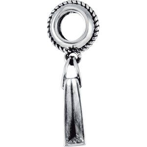 Sterling Silver 15x8.3 mm Shopping Bag Charm