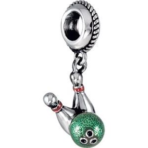 Sterling Silver 12x6.5 mm Kera¬Æ Bowling Charm