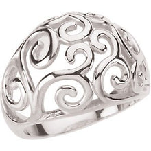 Charger l'image dans la galerie, Sterling Silver Metal Fashion Scroll Ring
