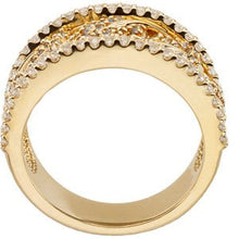 Charger l&#39;image dans la galerie, Bande d&#39;anniversaire en diamant jaune et blanc 3/4 CTW 14K
