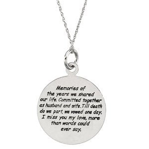 Comfort Wear Jewelry‚Ñ¢ Loss of a Spouse Necklace