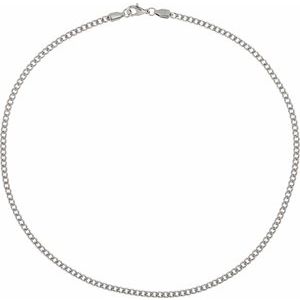 3.2 mm Stainless Steel Curb Diamond-Cut Chain 
