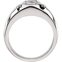 Load image into Gallery viewer, 14K White Tanzanite &amp; 1/8 CTW Diamond Ring
