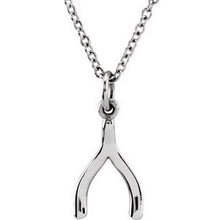 Charger l&#39;image dans la galerie, Sterling Silver Tiny Posh¬Æ Wishbone 16-18&quot; Necklace
