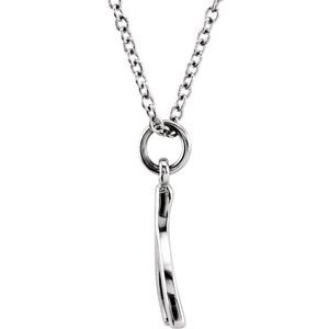 Sterling Silver Tiny Posh¬Æ Wishbone 16-18" Necklace