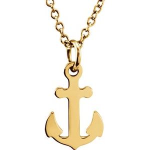 18K Yellow Vermeil Tiny Posh¬Æ Petite Anchor 16-18