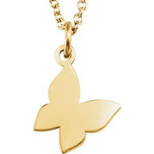 Charger l&#39;image dans la galerie, 18K Yellow Vermeil Tiny Posh¬Æ Butterfly 16-18&quot; Necklace
