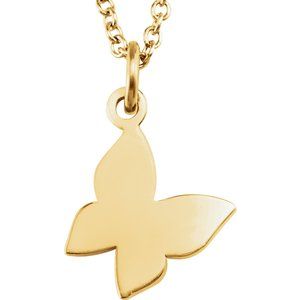 18K Yellow Vermeil Tiny Posh¬Æ Butterfly 16-18" Necklace