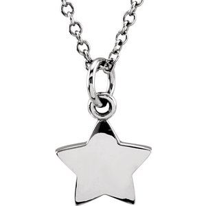 Sterling Silver Tiny Posh¬Æ Star 16-18" Necklace