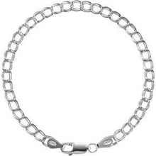 Load image into Gallery viewer, Sterling Silver 4 mm Solid Charm 7&quot; Bracelet

