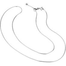 Load image into Gallery viewer, Sterling Silver 1 mm Adjustable Snake 22&quot; Chain
