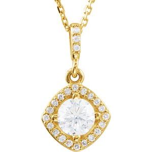 14K Yellow 5/8 CTW Diamond Halo-Style 18