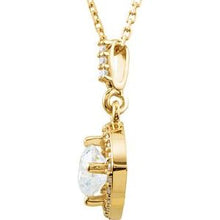 Load image into Gallery viewer, 14K Yellow 5/8 CTW Diamond Halo-Style 18&quot; Necklace
