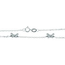 Load image into Gallery viewer, Sterling Silver Butterfly 10&quot; Anklet
