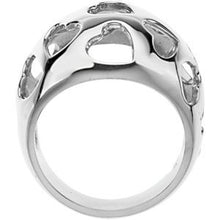Charger l'image dans la galerie, Sterling Silver Fashion Dome Ring with Hearts
