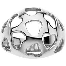 Charger l'image dans la galerie, Sterling Silver Fashion Dome Ring with Hearts
