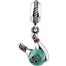 Load image into Gallery viewer, Sterling Silver 12x6.5 mm Kera¬Æ Bowling Charm
