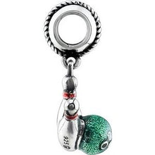 Load image into Gallery viewer, Sterling Silver 12x6.5 mm Kera¬Æ Bowling Charm
