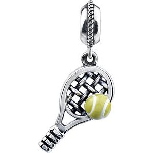 Sterling Silver 18x9.5 mm Kera Tennis Charm