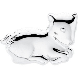 Sterling Silver 26.75x17.5 mm Lamb Brooch