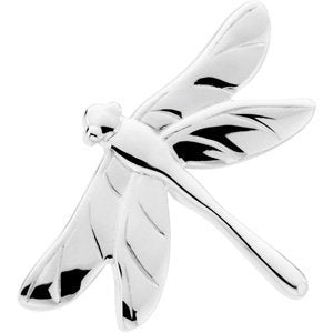 Sterling Silver 31.75x23 mm Dragonfly Brooch