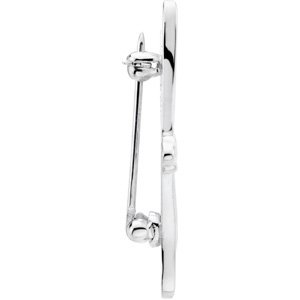 Sterling Silver 31.75x23 mm Dragonfly Brooch