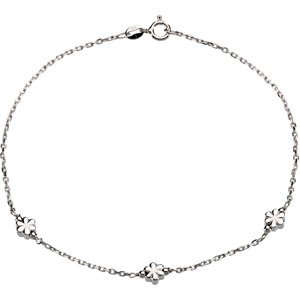Sterling Silver 3 mm Flower 10