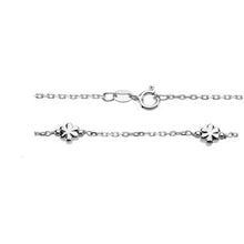 Load image into Gallery viewer, Sterling Silver 3 mm Flower 10&quot; Anklet
