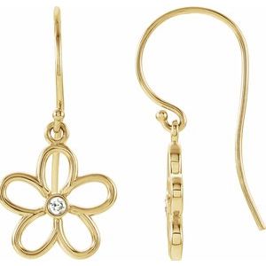 Sterling Silver Amethyst Flower Earrings