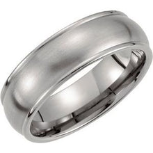 Charger l'image dans la galerie, Black Titanium 7.5 mm Grooved Band Size 8
