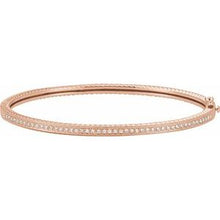 Load image into Gallery viewer, 14K Rose 1/3 CTW Diamond Bangle Bracelet
